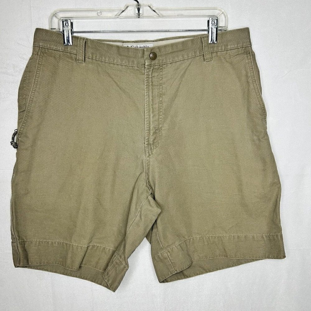 Columbia Shorts Mens 34 Brown Cargo Pockets Outdoors Hiking Utility 8" Inseam